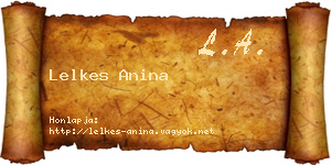 Lelkes Anina névjegykártya